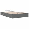 vidaXL Bedframe zonder matras 120x190 cm stof donkergrijs