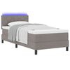 vidaXL Boxspring bed met matras met LED Taupe 100 x 200 cm Stof