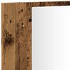 vidaXL Spiegelkast LED 90x12x45 cm bewerkt hout oud houtkleurig