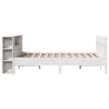 vidaXL Bed met boekenkast zonder matras grenenhout wit 150x200 cm
