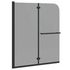 vidaXL Douche Omhulsel Zwart 120 x 140 cm ESG-glas en aluminium