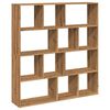 vidaXL Boekenkast 132x29x141,5 cm bewerkt hout artisanaal eikenkleur