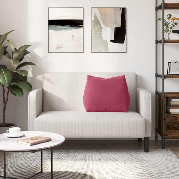 vidaXL Rugkussen Wijnrood 60 x 20 x 50 cm Cordstof