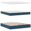 vidaXL Ottoman bed met matras 160x200cm fluweel donkerblauw