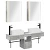 vidaXL Badkamerkastenset 5 pcs Betongrijs 53 x 15,5 x 70 cm