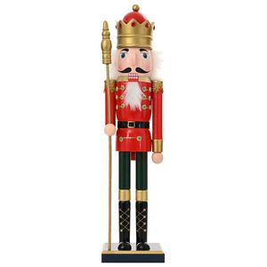 vidaXL Kerstnotenkraker TURKU Rood en Zwart 50 cm