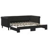 vidaXL Slaapbank met onderschuifbed 90x190 cm fluweel zwart