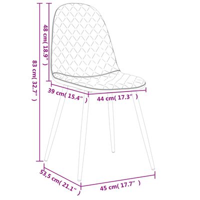 vidaXL Eetkamerstoelen 2 st fluweel mosterdgeel