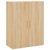 vidaXL Hoge kast 69,5x34x180 cm bewerkt hout sonoma eikenkleurig