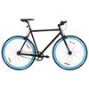 vidaXL Fiets met vaste versnelling 700 c 59 cm zwart en blauw