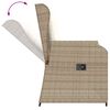 vidaXL Tuinbank Beige poly rattan