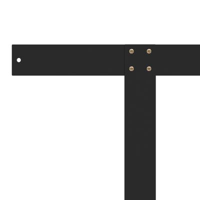 vidaXL Rugleuning voor palletbank 110 cm ijzer zwart