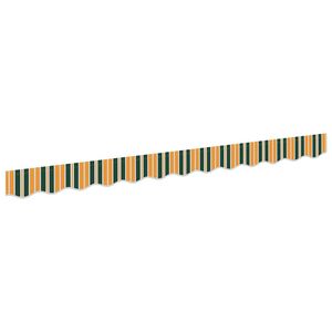 vidaXL Vervangende markies volant Groen en Geel 230 x 20 cm Polyester