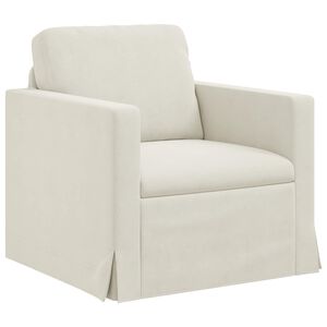 vidaXL Bank Cr&egrave;me 78 x 78 x 80 cm Fluweel