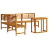 vidaXL Tuinbankset 4 st Bruin Massief Acaciahout