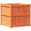 vidaXL Plantenbak 70x70x70 cm massief grenenhout wasbruin