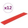 vidaXL Wandpanelen 12 st 1,62 m&sup2; 90x15 cm kunstleer rood