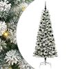 vidaXL Kunstmatige Inklapbare Kerstboom Groen en Wit 210 cm