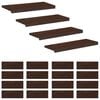 vidaXL Traplopers 20 st 80 x 30 x 2 cm Donkerbruin Massief beukenhout