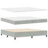 vidaXL Boxspringbed met hoofdeinde Lichtgrijs 200 x 200 cm Fluweel
