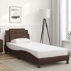 vidaXL Bedframe met LED zonder matras "Zadar" bruin 90x190 cm