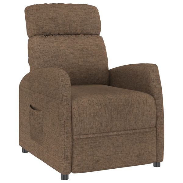 vidaXL Fauteuil verstelbaar stof bruin