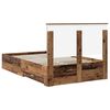 vidaXL Bedframe met hoofdeinde Oudhout 120 x 190 cm Bewerkt hout