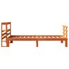 vidaXL Bedframe met hoofdbord massief grenenhout wasbruin 90x200 cm