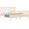 vidaXL Bedframe met hoofdbord massief hout 160x200 cm