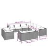 vidaXL 11-delige Loungeset met kussens poly rattan bruin