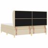 vidaXL Boxspringbed met Matras Donkergrijs 90x190 cm Cr&egrave;me Stof