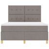 vidaXL Boxspringbed met matras met hoofdeinde Taupe 140 x 190 cm Stof