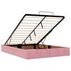 vidaXL Ottoman bed met matras en LED's 140x200cm fluweel roze