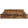 vidaXL Opbergbedframe met lade Gerookt eiken 150 x 200 cm Bewerkt hout