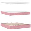vidaXL Ottoman bed met matrassen 180x200cm fluweel roze