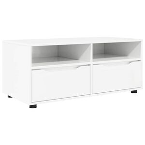 vidaXL TV-kast met lade Hoogglans wit 100 x 48 x 43 cm Bewerkt hout