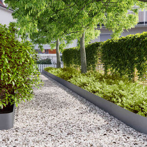 vidaXL Gazonrand 30 st 20 x 103 cm Koudgewalst staal Antraciet