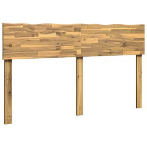 vidaXL Boomstamrand hoofdeinde ROSTOCK Wit 150 cm Massief Acaciahout