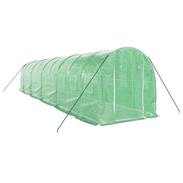 vidaXL Tuinkas met stalen frame 20 m&sup2; 10x2x2 m groen