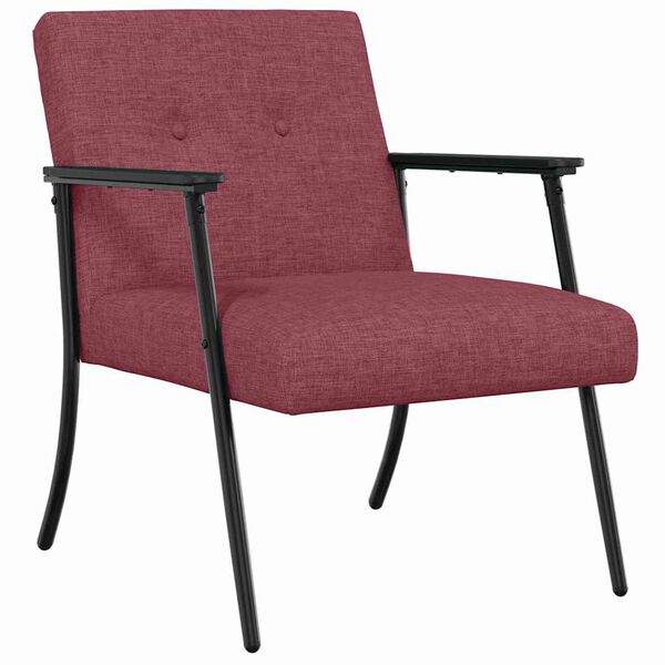 vidaXL Fauteuil Wijnrood 59 x 75 x 78 cm Stof