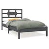 vidaXL Bedframe massief hout grijs 100x200 cm