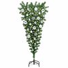 vidaXL Opwaartse Kunstkerstboom met Ballenset Groen 120 cm PVC