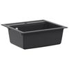 vidaXL Enkele spoelbak Graniet 60 x 51 x 30.5 cm Grafiet