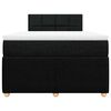 vidaXL Boxspring met matras stof zwart 120x190 cm