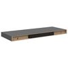 vidaXL Wandschap zwevend 60x23,5x3,8 cm MDF hoogglans grijs