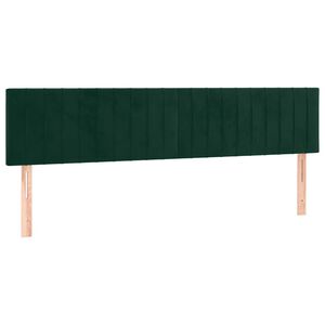 vidaXL Hoofdborden 160x5x78/88 cm fluweel donkergroen