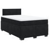vidaXL Boxspring met matras fluweel zwart 120x190 cm