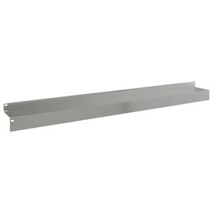 vidaXL Gazonrand 10 pcs 100 x 10 x 8 cm Staal Zilverkleurig