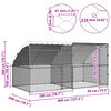 vidaXL Kippenhok Zilver 400 x 200 x 198.5 cm Gegalvaniseerd staal
