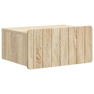 vidaXL Wandbeugel Bedkast Sonoma Eiken 49 x 34,5 x 24 cm Bewerkt hout